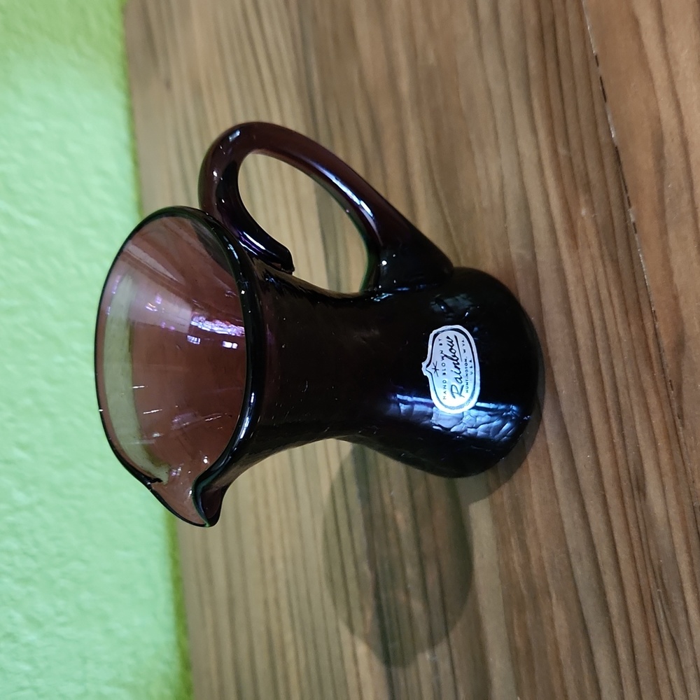 Rainbow glass mini pitcher